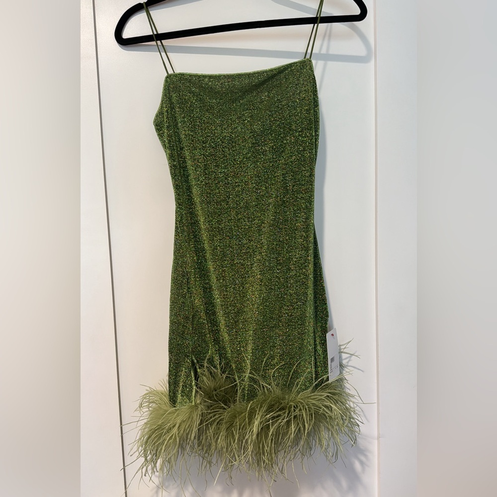 Oseree Lurex Plumage Dress